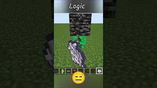 Minecraft Logic 😂logic shorts minecraft [upl. by Yvi]