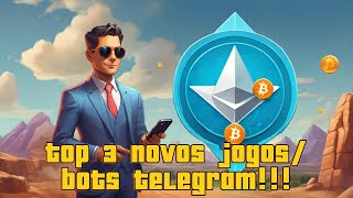 Top 3 novos jogosBOTs de TELEGRAM pagando crypto RollerTap Corn Battle e Memeland [upl. by Sami441]