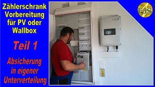 Zählerschrank Vorbereitung PV oder Wallbox  Wallbox Sicherungskasten Pv Anlage Sicherungskasten [upl. by Babbette]