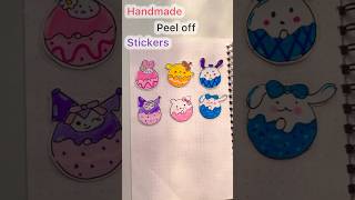 DIY kawaii stickers at home art shorts satisfying ytshorts [upl. by Katey]