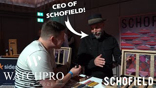 Interview with CEO Giles Ellis of Schofield Watch Company at WatchPro Salon 2021 4K [upl. by Eugirne408]