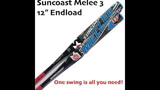 Suncoast Sports Melee 3 Senior Softball Bat ONE Swing Review [upl. by Ayikin]