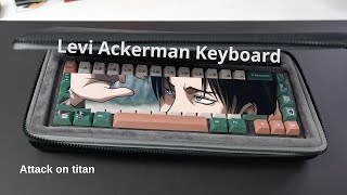 I built a Levi Ackerman themed keyboard AOT Keyboard  KBD67 Lite [upl. by Sandor]