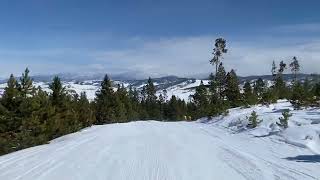 Granby Ranch Colorado Skiing Jackpot Run On West Side [upl. by Arolf113]