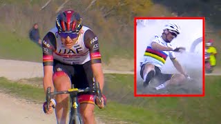 Tadej Pogacar DESCENT Attack after Alaphilippe Crash  Strade Bianche 2022 [upl. by Derrik]