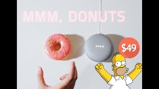 Google Home Mini The Cheapest Smart Speaker as small as a Donut [upl. by Elleirb]