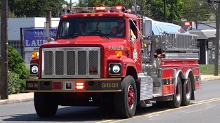 Plainfield Township Volunteer Fire Company Tanker 3631 Responding 51723 [upl. by Ardnac]