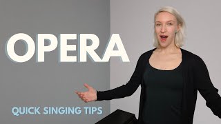 Quick Singing Tips  Opera How to sing with a more classical sound [upl. by Roee]