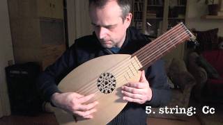 tuning renaissance lute in g [upl. by Wootten]