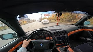 POV BMW e38 от первого лица под музыку Бумер [upl. by Lledrev]