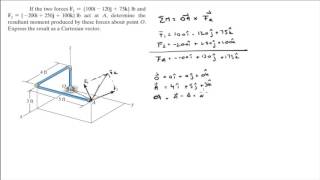 Determine the resultant moment produced by these forces about point O [upl. by Augustin]