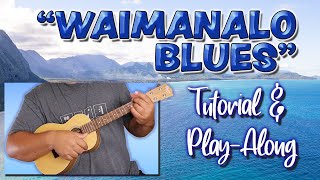 quotWAIMANALO BLUESquot PLAYALONG w Intro Tutorial [upl. by Sand]