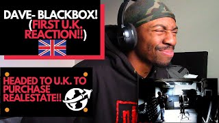 AMERICAN FIRST REACTION UK RAPPER DAVE BLACKBOX I FELT THIS [upl. by Micro]