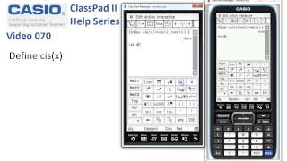 ClassPad Help 70  Define CIS [upl. by Atiuqam]