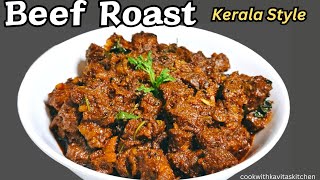 Beef Roast Recipe with Malabar Parata  Beef Fry Pepper Roast  Beef Sukka Kerala Style Recipe [upl. by Yroggerg]