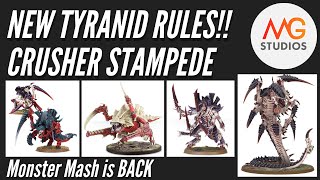 NEW Tyranid Rules Crusher Stampede Overview  Tyranid Tactica Ep 20 [upl. by Nodearb]