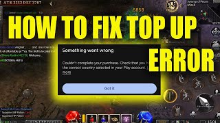 HOW TO FIX ERROR TOP UP  MU MONARCH [upl. by Ilahtan]