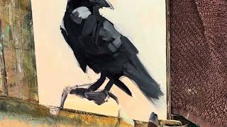 One hour Raven Painting a Raven in Oil Halloween Edition [upl. by Sudhir304]