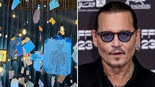 A Bunch of Stuff Johnny Depp’s creative chaos goes on display at New York exhibition [upl. by Constancia831]