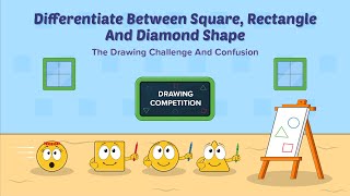 Math Story  Differentiate Between Square Rectangle And Diamond Shape [upl. by Ytissahc]