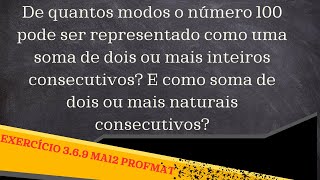 MA12 Cap3 exercício 369 versão 2023 mestrado profmat [upl. by Ahsiea]