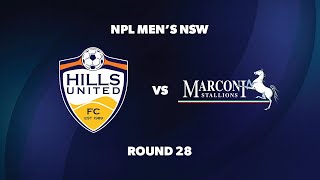 NPL Men’s NSW Round 28 Hills United FC v Marconi Stallions FC [upl. by Armington]