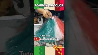 tutorial  httpsyoutube2mpKLlBR0g Pompon Tricolor Facil para desfile [upl. by Farrah]