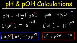 pH pOH H3O OH Kw Ka Kb pKa and pKb Basic Calculations Acids and Bases Chemistry Problems [upl. by Ichabod]