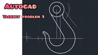 TANGENCY PROBLEMS 1 in Technicaldrawing Autocad Engineering drawing [upl. by Asiulairam]