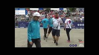 FINAL FRENCH PETANQUE MIXED TRIPLET CHAMPIONSHIP 2024 RHONE 69 vs OCCITANIE 032 [upl. by Ydnam612]