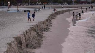 O MAR ESTÁ ENGOLINDO O LITORAL EM BALNEÁRIO CAMBORIÚ EROSÃO COSTEIRA [upl. by Asirehc169]