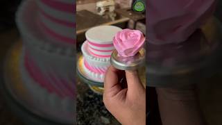 two tier cake decorating ideas  shorts cake masterchefimran cakedesign cakedecoratingideas [upl. by Adiuqram451]