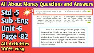 allaboutmoneyquestionandanswerstd5 std 5 english page 82 all about money [upl. by Ellicul674]