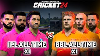 MSDs IPL All Time XI vs Finchs BBL All Time XI😍🔥 Cricket 24 [upl. by Adyela362]