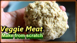 HOW TO MAKE SEITAN FROM SCRATCH Veggie Meat Substitute Recipe  Krsnatarian Quick Video VEGAN [upl. by Bagger892]