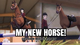 MY NEW HORSE Day In My Life  Hannahs Diaries  SSO Realistic Roleplay [upl. by Annirac204]