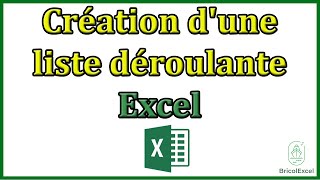 Création dune liste déroulante excel [upl. by Tonkin]