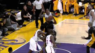 Kobe Bryant still has it  Reverse Dunk on Matt Barnes 2014 [upl. by Naloc639]