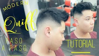 2016 Quiff Moderno con un Desvanecido Mediano  Tutorial Paso a Paso [upl. by Lyle250]