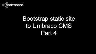 How to build a site with Umbraco  Part 4  Navigation Menu [upl. by Gaye207]