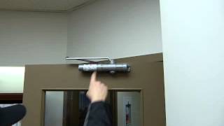 Door closer adjustments LCN 16401641 model [upl. by Hobey]