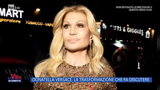 Donatella Versace la trasformazione che fa discutere  La Vita in diretta 04122024 [upl. by Abercromby]