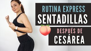 EJERCICIOS POST CESÁREA desde 2 meses ✅ 🍑 Sentadillas Express ¡Recupera tu figura [upl. by Bernt513]