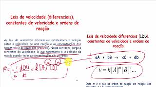 Cinética química 06 leis de velocidades diferenciais constantes de velocidade ordens de reação [upl. by Dnalevets]