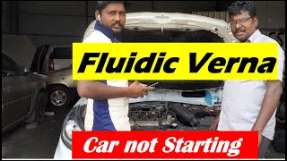 Hyundai verna starting problem  Hyundai verna not starting  cranking  Tamil [upl. by Ludovick116]