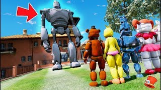 CAN THE ANIMATRONICS DEFEAT THE IRON GIANT GTA 5 Mods FNAF RedHatter [upl. by Nnyleahs217]