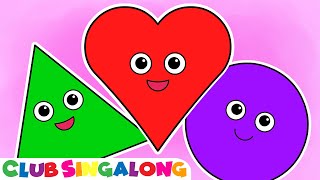 quotRed Hearts Around the Worldquot  Teach Children Shapes Baby Learning Song Kindergarten Sing Along [upl. by Alf]