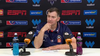 Mike Wells press conference vs Melbourne United  Round 9 NBL25 [upl. by Ause]