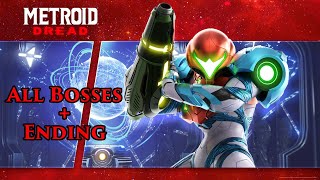 Metroid Dread  All Bosses  Ending [upl. by Gipps]