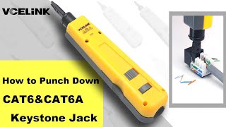 How to Punch Down a RJ45 Cat6 Keystone Jack VCELINK [upl. by Akimad]